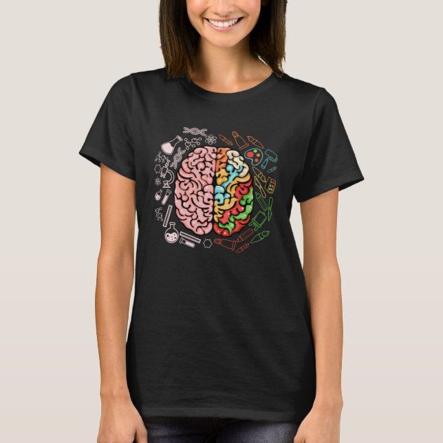 T-shirt Colorful Brain Science Neuroscience Neurologist (Devant)