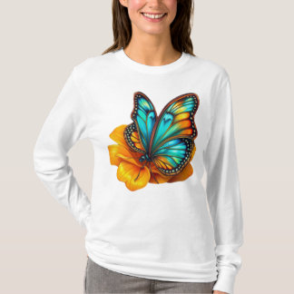 T-shirt colorful butterfly art