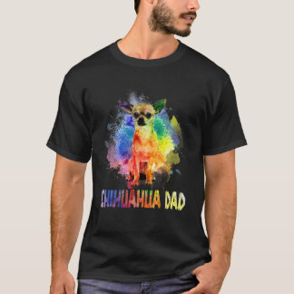 T-shirt Colorful Chihuahua Dad Cute Chihuahua Dog Lover Fa