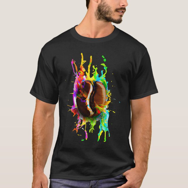 T-shirt Colorful Coffee Bean (Devant)