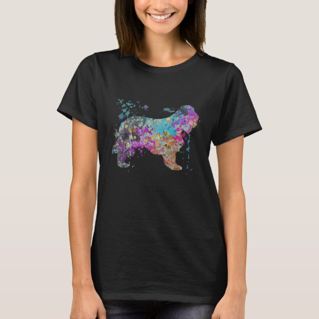 T-shirt Colorful English Cocker Spaniel  Dog (Devant)