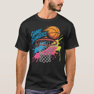 T-shirt Colorful Game Changers Basketball Tie Dye Color Sp