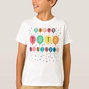 T-shirt Colorful Happy 70e anniversaire