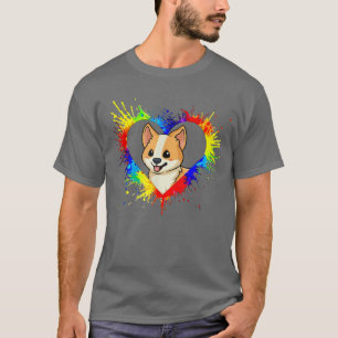 T-shirt Colorful Heart Baby Corgi