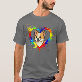 T-shirt Colorful Heart Baby Corgi
