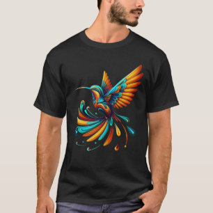 T-shirt Colorful Hummingbird Vol Plumes vibrantes Natur