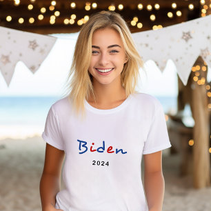 T-shirt Colorful Joe Biden 2024 Script Texte