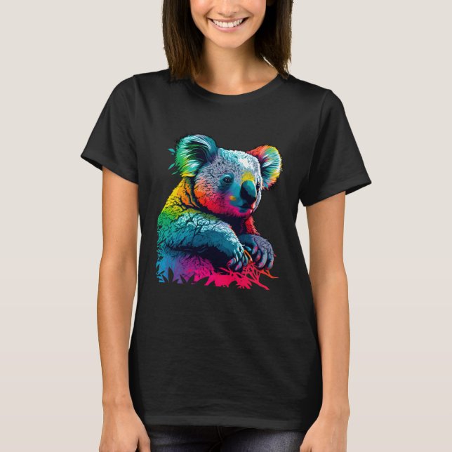 T-shirt Colorful Koala Bear Cute (Devant)