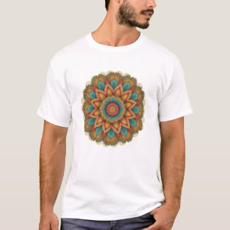 T-shirt Colorful Mandala Floral Boho Art