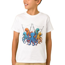 Colorful Octopus Kids Tee
