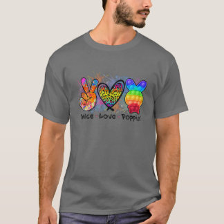 T-shirt Colorful Peace Love Bunny Pop It Fidget Toy