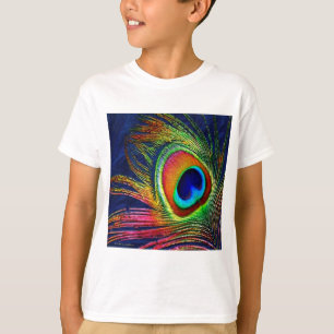 T-shirt Colorful Peacock Feather