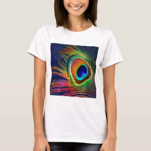 T-shirt Colorful Peacock Feather