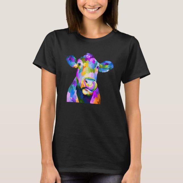 T-shirt Colorful Pop Cow (Devant)