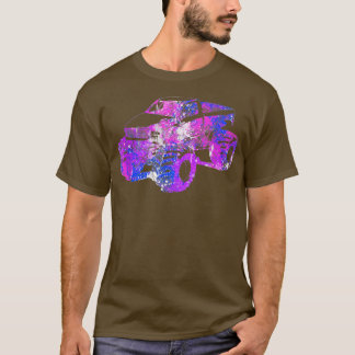 T-shirt Colorful Purple Monster Truck Art 197
