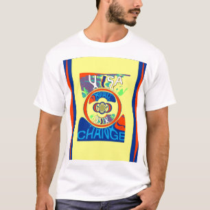 T-shirt Colorful USA Change : A Festive Design Art Print