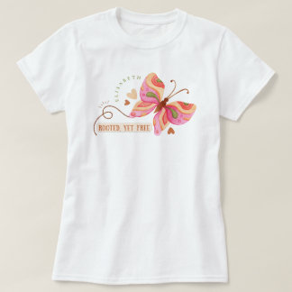 T-shirt Colorful Watercolor butterfly motivational boho