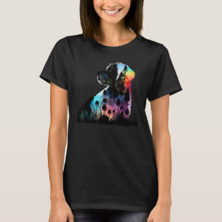 T-shirt Colorful Wilderness Nature Portuguese Water Dog Re