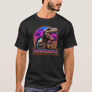 T-shirt Coloris des années 80 T Rex Dinosaur Famil