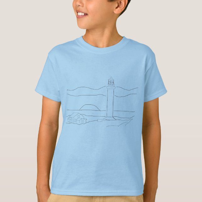 T-Shirt - Colour your Own Lighthouse (Front)