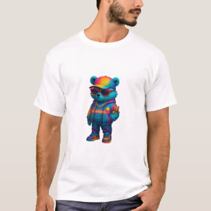 T-Shirt Colourful Hip Hop Bear
