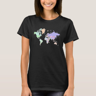 T-shirt Colourful map of the world countries  internationa