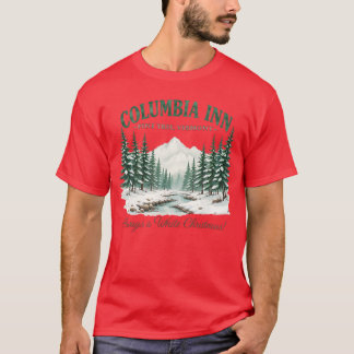 T-shirt Columbia Pineree Vermont Noël Hiver Vintage Chris
