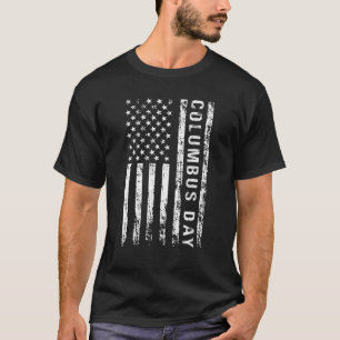 T-shirt Columbus Day Découverte de l'Amérique Drapeau amér