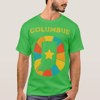 T-shirt Columbus Indiana Vintage Souvenir désorganisé 1