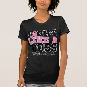 T-shirt Combat de cancer du sein comme un patron