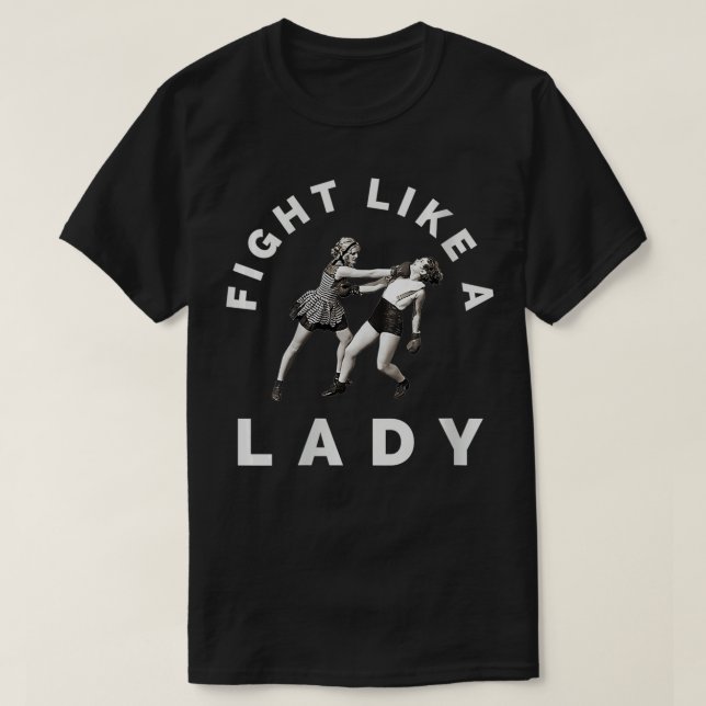 T-shirt Combat de femmes comme une dame drôle Boing pour f (Design devant)