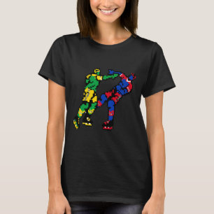 T-shirt Combat de hockey pixel