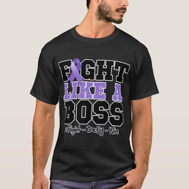 T-shirt Combat de lymphome de Hodgkins comme un patron (Devant)