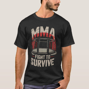 T-shirt Combat de MMA pour survivre à la cage vintage