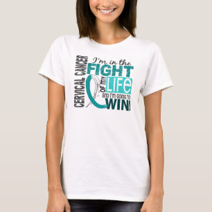 T-shirt Combat de mon cancer du col de l'utérus de la vie