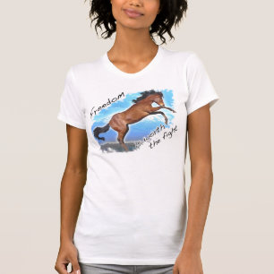 T-shirt Combat de mustang pour la liberté
