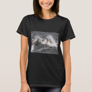 T-shirt Combat de poissons de Fou de Bassan