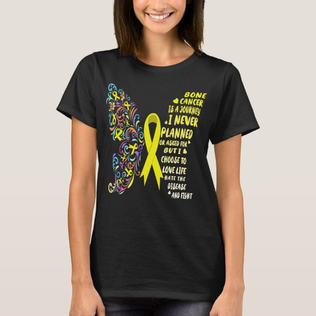 T-shirt combat de vie en direct contre le cancer des os (Devant)