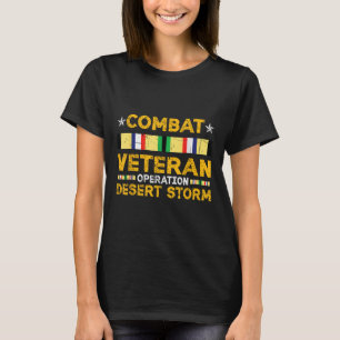 T-shirt Combat Tempête du désert Vétéran Service de guerre