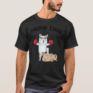 T-shirt Combattant de chat drôle de Muay Thai - Kitty MEOW