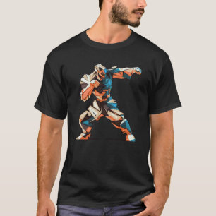 T-shirt Combattant de karaté en position de combat Combatt