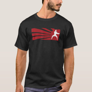 T-shirt combattant de karaté pour homme karaté martial rét