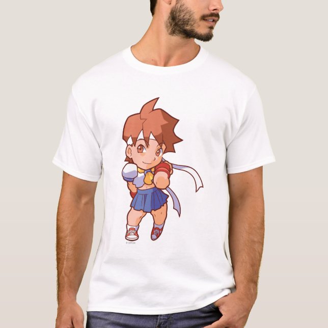 T-shirt Combattant Sakura de poche (Devant)