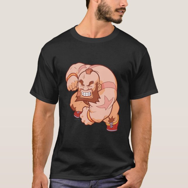T-shirt Combattant Zangief 2 de poche (Devant)