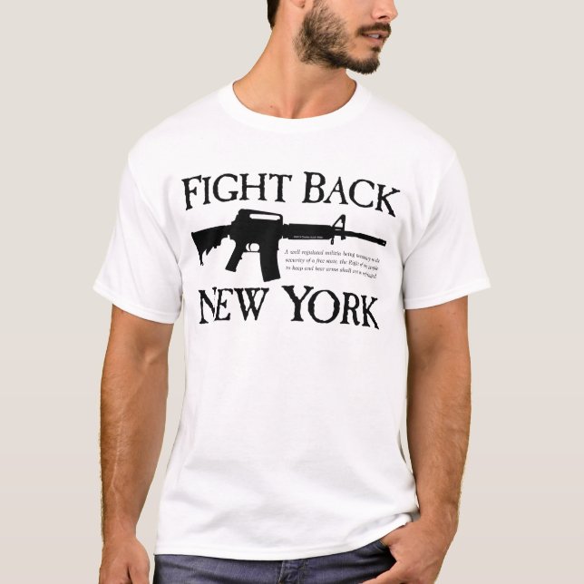 T-shirt Combattez de retour l'habillement de New York (Devant)