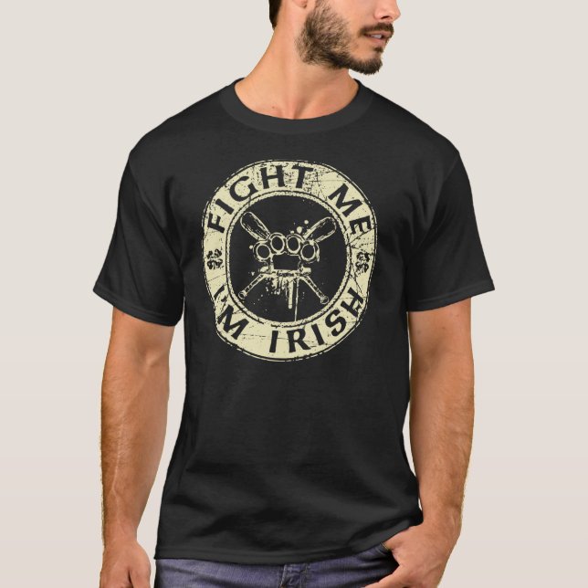 T-shirt Combattez-moi, je suis irlandais (Devant)
