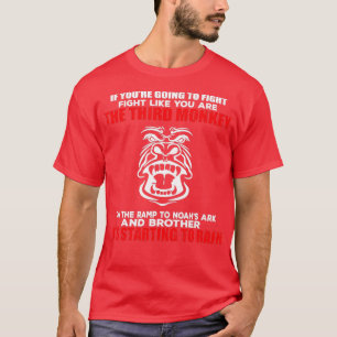 T-shirt Combattre Comme Le Troisième Singe Sur Noahs Ark -