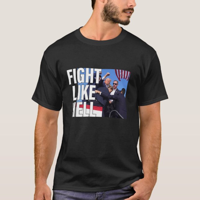 T-shirt Combattre comme l'enfer Trump 2024 T Shirt (Devant)