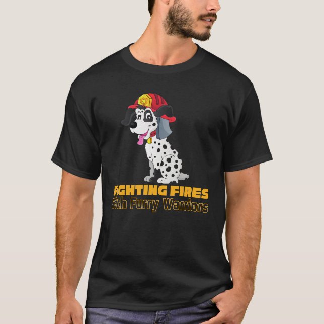 T-shirt Combattre Les Incendies Avec Les Guerriers De La F (Devant)