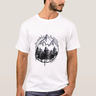 T-shirt Combien beau sur la chemise d'hommes de montagnes